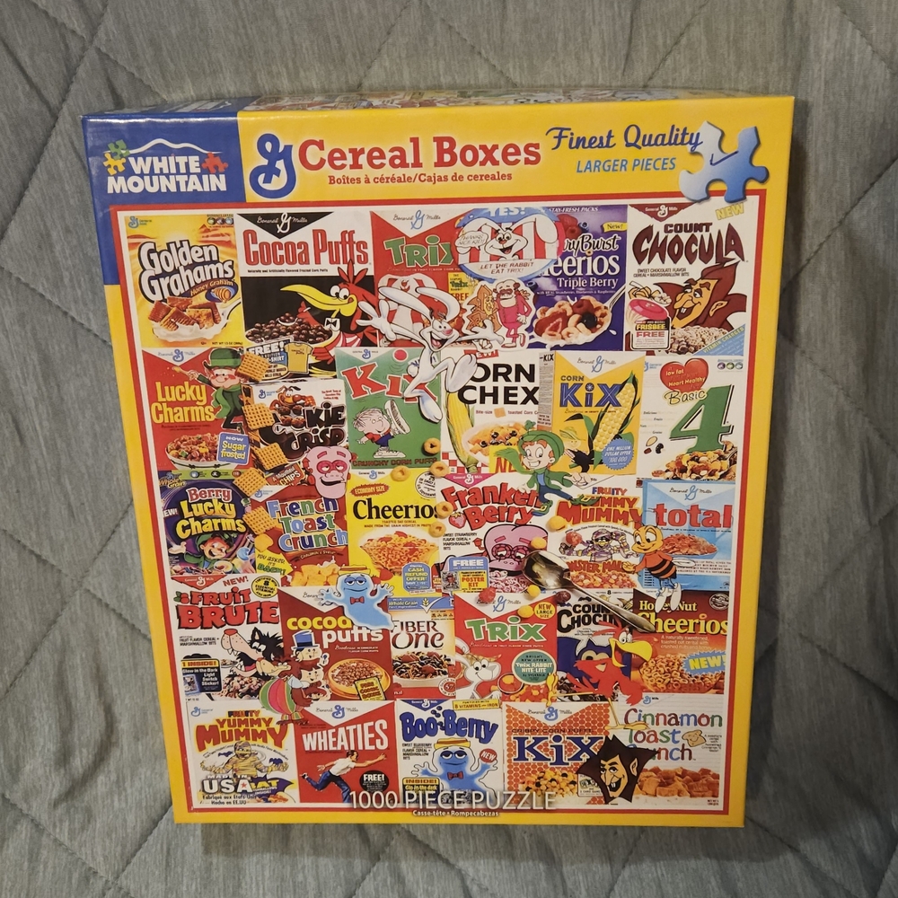 White Mountain Colorful Cereal Box Puzzle 1000 Pieces
